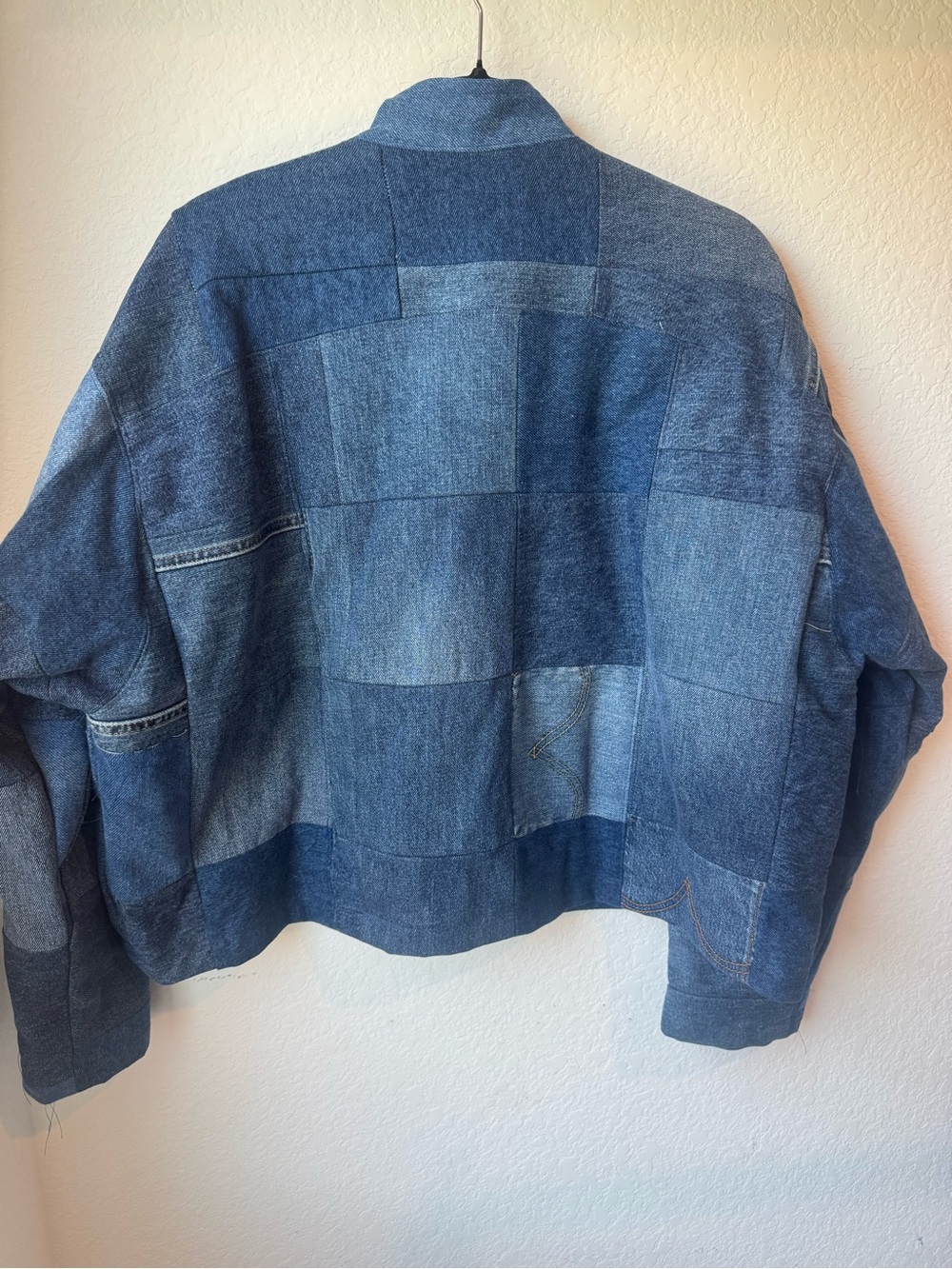 Reworked Patchwork Denim Jacket - Picture 4 of 5